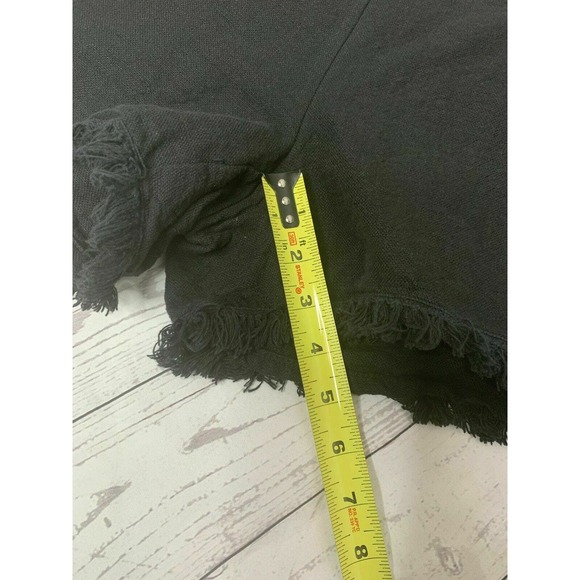 Ann Taylor LOFT The Rivera Black Fringe Canvas Shorts Size 0 - Picture 9 of 9